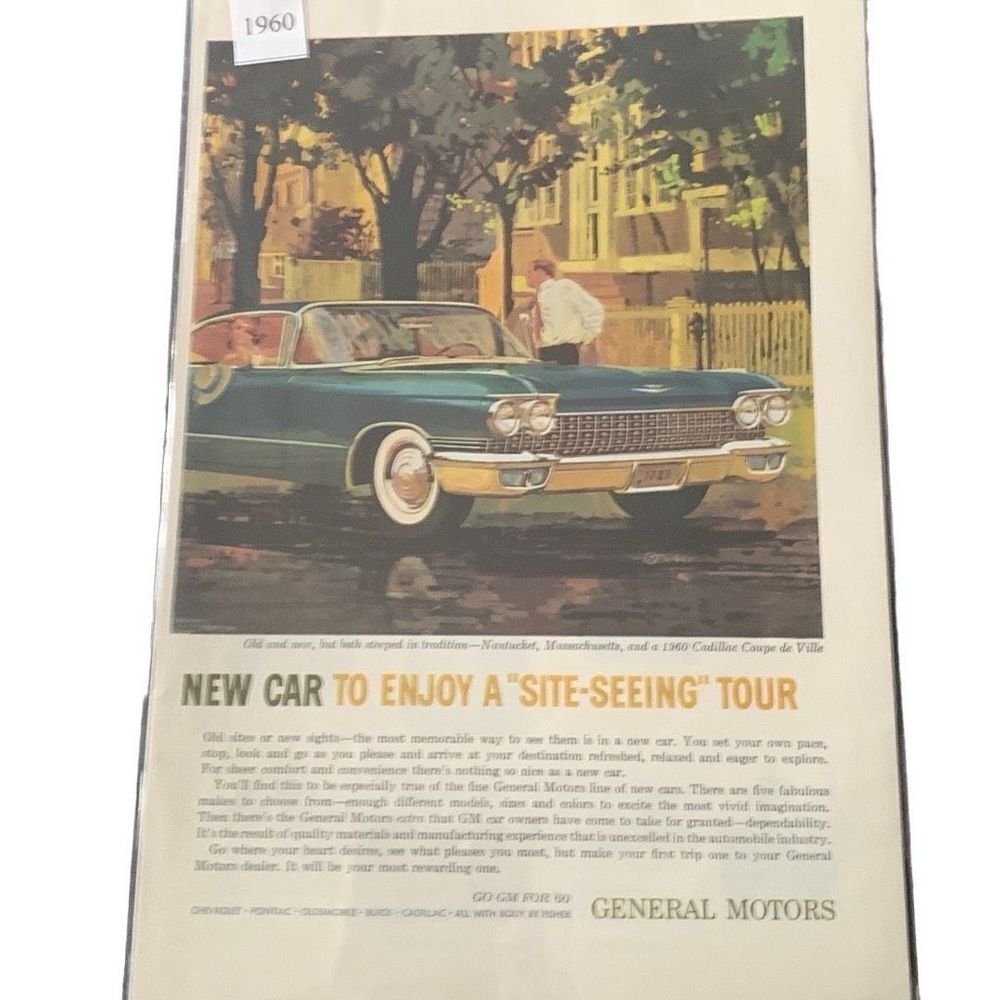 Vintage 1960 General Motors Cadillac Coupe De Ville Ad Advertisment